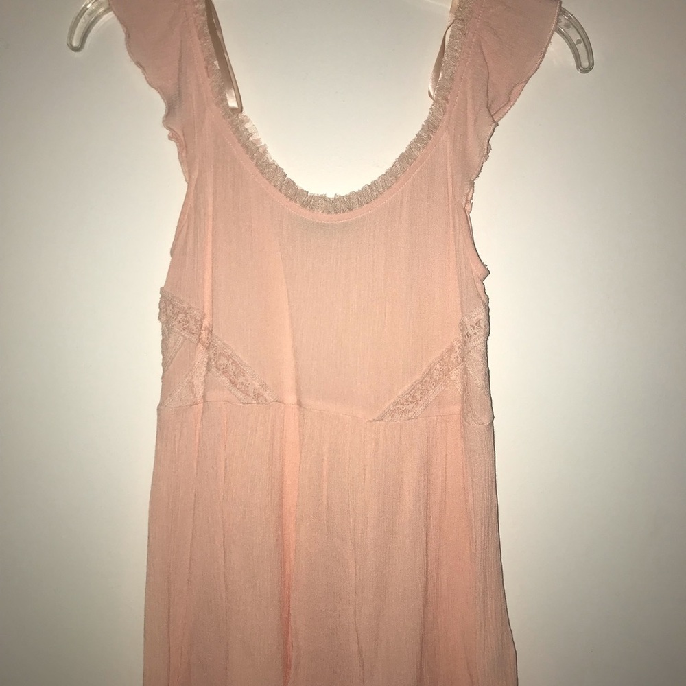 Peach baby doll blouse